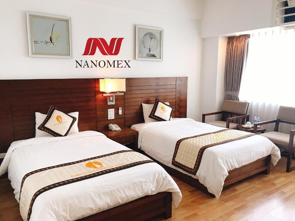 Cong Doan Quang Ba Hotel sở hữu 110 phòng nghỉ có tầm nhìn tuyệt đẹp nhìn ra Hồ Tây yên tĩnh