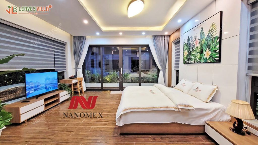 Các sản phẩm chăn ga gối đệm khách sạn thương hiệu Nanomex sản xuất riêng cho Leaves Villa