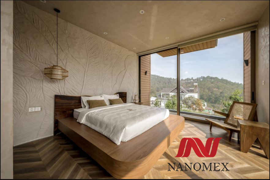 Các sản phẩm chăn ga gối đệm khách sạn của Nanomex vinh dự được góp phần làm lên vẻ đẹp và sự thoải mái cho không gian phòng ngủ của căn biệt thự này