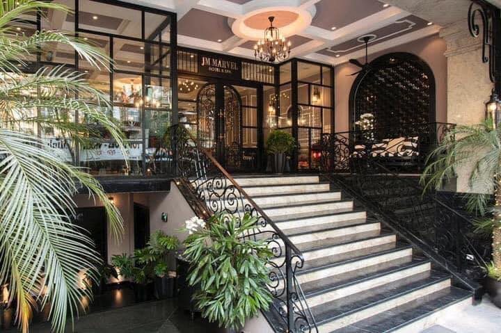 JM Marvel Hotel and Spa tọa lạc tại số 16 Hàng Da, phường Cửa Đông