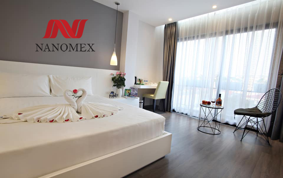 Đồ dùng khách sạn thương hiệu Nanomex trong không gian của Ping Hotel