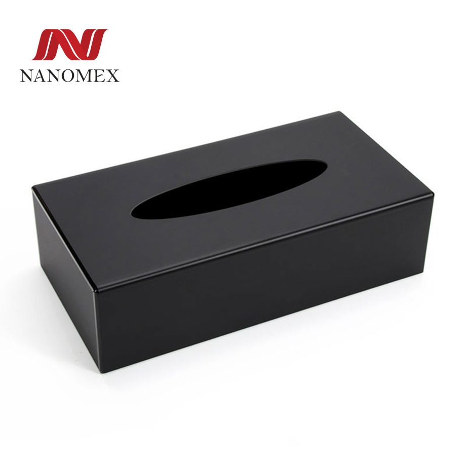 hộp đựng giấy ăn sang trọng cho khách sạn, homestay, gia đình hình chữ nhật màu đen