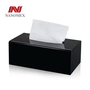 hộp đựng giấy ăn sang trọng cho khách sạn, homestay, gia đình hình chữ nhật màu đen