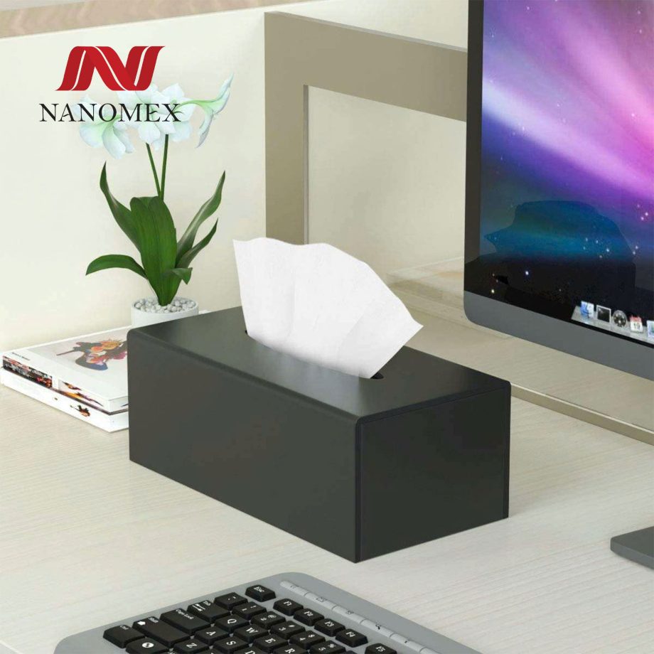 hộp đựng giấy ăn sang trọng cho khách sạn, homestay, gia đình hình chữ nhật màu đen