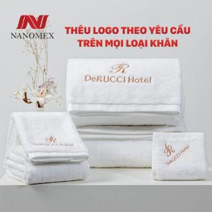khăn tắm khách sạn 100 cotton thêu logo giá rẻ