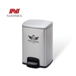 Thùng rác khách sạn inox có đạp chân hình vuông