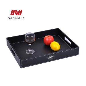 Khay Amenities - Khay da đựng đồ khách sạn 5 sao có tay cầm