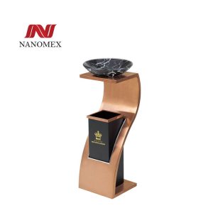 Thùng rác khách sạn cao cấp 5 sao cao có gạt tàn thuốc trơn